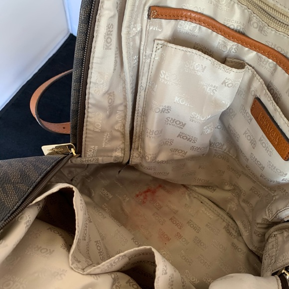 Michael Kors Monogram Backpack Dark Brown CA - Picture 4 of 5